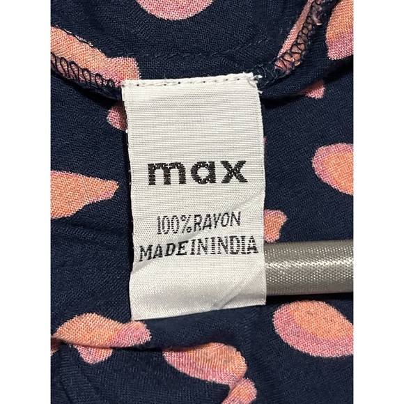 Max Dress Women’s Medíum Blue Multi Pockets Bohemian Made In India - Picture 13 of 14